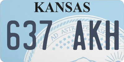 KS license plate 637AKH