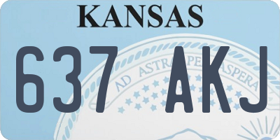 KS license plate 637AKJ