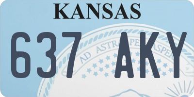 KS license plate 637AKY