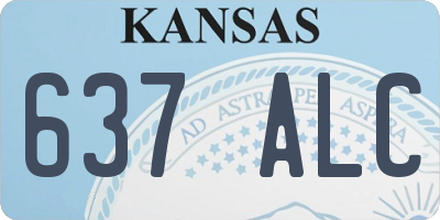 KS license plate 637ALC