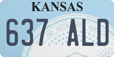 KS license plate 637ALD