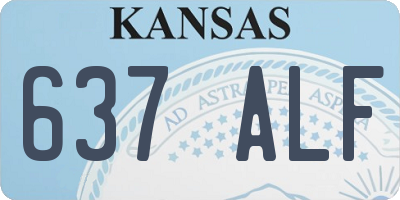 KS license plate 637ALF