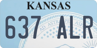 KS license plate 637ALR