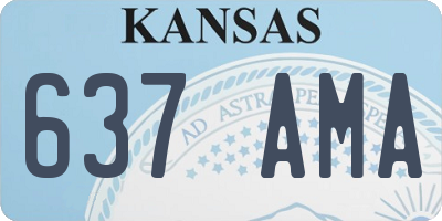 KS license plate 637AMA