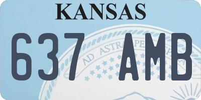 KS license plate 637AMB