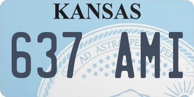 KS license plate 637AMI