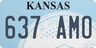 KS license plate 637AMO