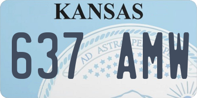 KS license plate 637AMW