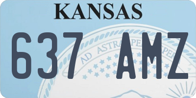 KS license plate 637AMZ