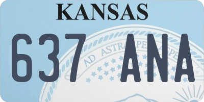 KS license plate 637ANA
