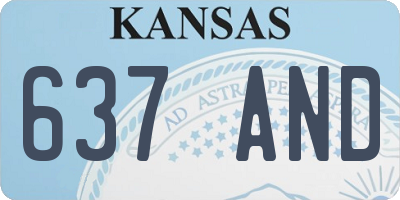 KS license plate 637AND