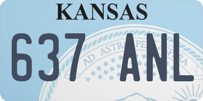 KS license plate 637ANL