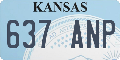 KS license plate 637ANP