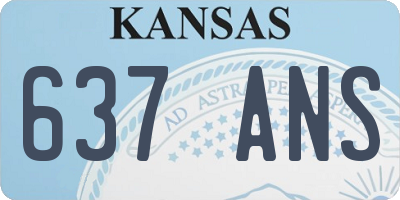 KS license plate 637ANS