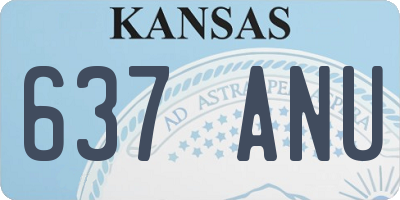 KS license plate 637ANU