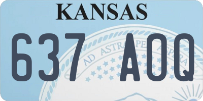 KS license plate 637AOQ