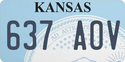 KS license plate 637AOV