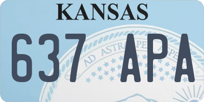 KS license plate 637APA