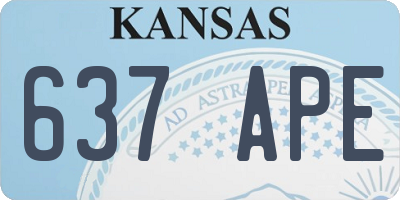 KS license plate 637APE