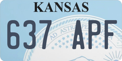 KS license plate 637APF