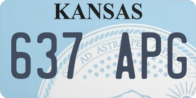 KS license plate 637APG