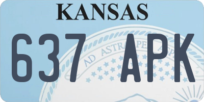 KS license plate 637APK