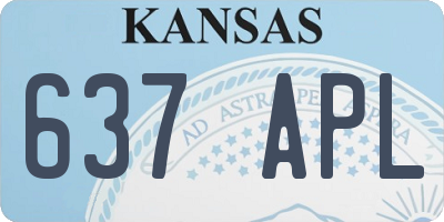 KS license plate 637APL