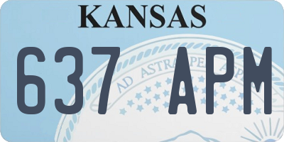 KS license plate 637APM
