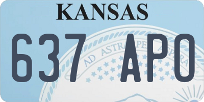 KS license plate 637APO