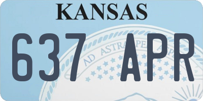 KS license plate 637APR