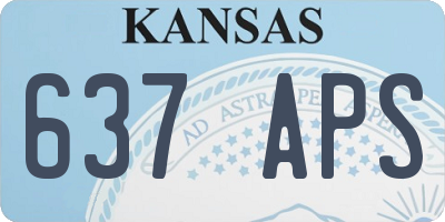 KS license plate 637APS