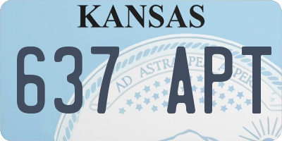 KS license plate 637APT