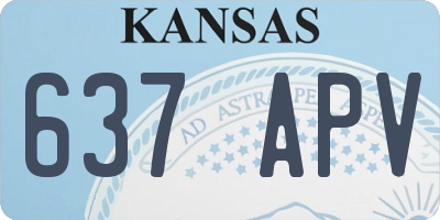 KS license plate 637APV