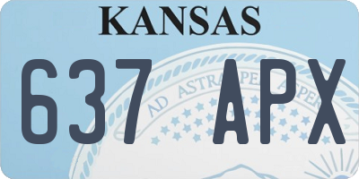 KS license plate 637APX