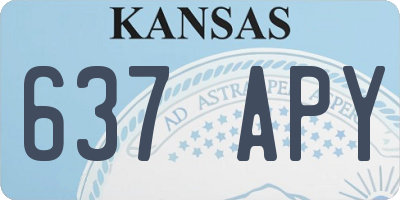 KS license plate 637APY