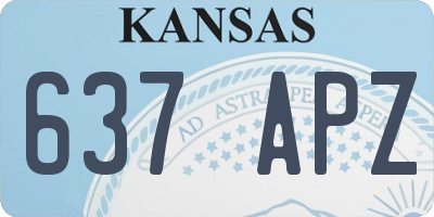 KS license plate 637APZ