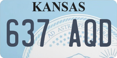 KS license plate 637AQD