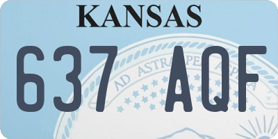 KS license plate 637AQF