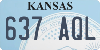 KS license plate 637AQL