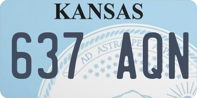 KS license plate 637AQN