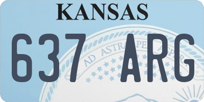 KS license plate 637ARG
