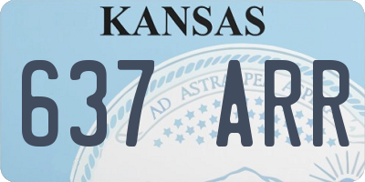 KS license plate 637ARR