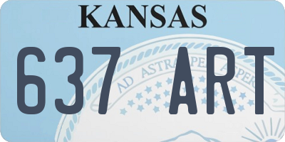 KS license plate 637ART