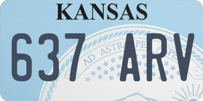 KS license plate 637ARV