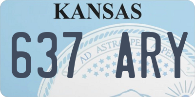KS license plate 637ARY