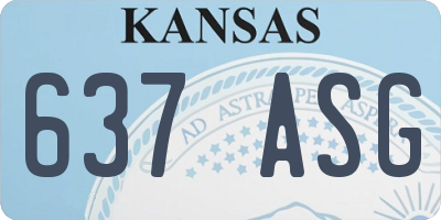 KS license plate 637ASG
