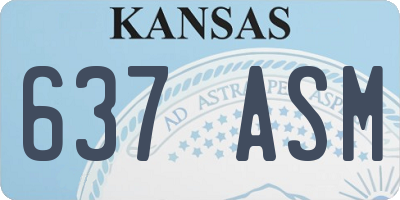 KS license plate 637ASM