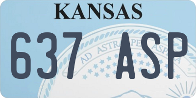 KS license plate 637ASP