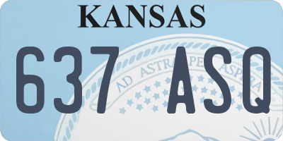 KS license plate 637ASQ