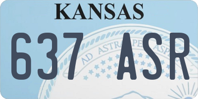 KS license plate 637ASR